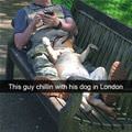 Chillin With His Dog