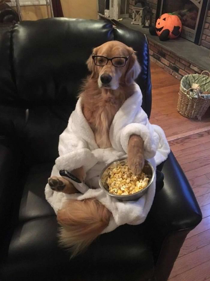 Munching On Some Popcorn